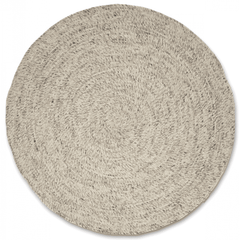 Merino Round Rug Natural Beige
