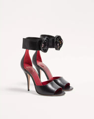 Drip Rose Kidskin Sandal With Crystals 105Mm