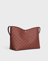 Soft Shopper Bag In Triomphe Canvas And Calfskin
