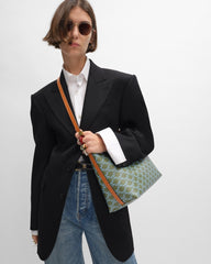 Soft Shopper Bag In Triomphe Canvas And Calfskin
