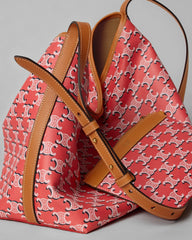 Soft Shopper Bag In Triomphe Canvas And Calfskin