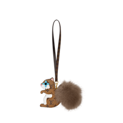 Squirrel LV Furry Friend Bag Charm