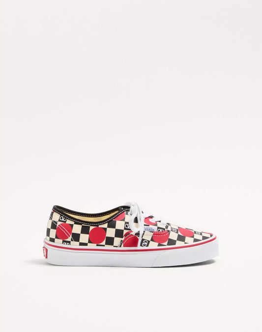 Valentino Garavani And Vans Low-Top Trainer In Fabric With Vlogo Checkerboard Print And Polka Dot Detail