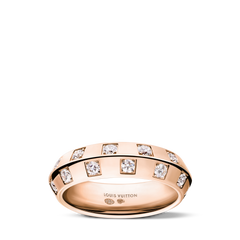 Le Damier de Louis Vuitton Medium Ring, Rose Gold and Diamonds