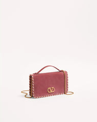Vlogo Signature Velvet Chain Wallet With Jewel Logo