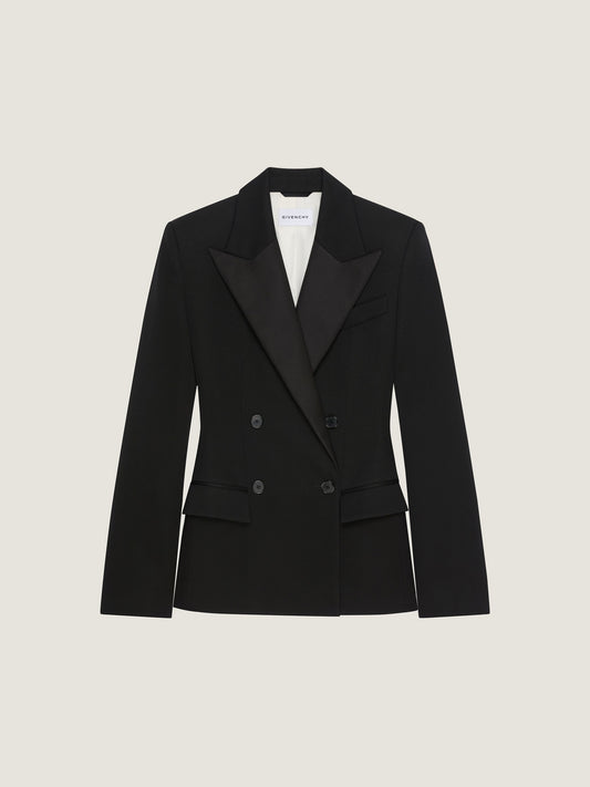 Double Breasted Tuxedo Jacket In Wool