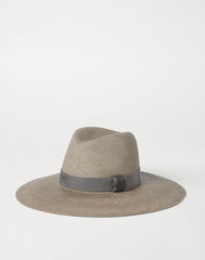 Straw Fedora With Precious Leather Band