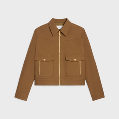 Western Blouson Jacket In Cotton Twill