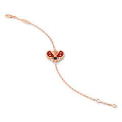 Lucky Spring Bracelet, Open Wings Ladybug