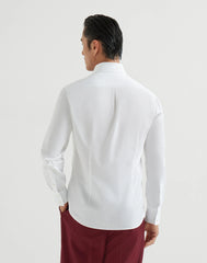 Twill Slim Fit Shirt With Button-down Collar