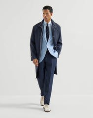 Lightweight Délavé Linen Trousers With Reversed Double Pleats And Waist Tabs