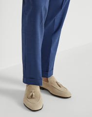 Suede Soft Loafers With Tassels