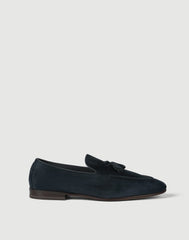 Suede Soft Loafers With Tassels