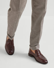 Braided Calfskin And Polished Calfskin Penny Loafers