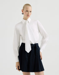 Shirt With Tie And Monili