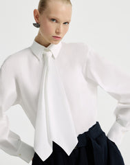 Shirt With Tie And Monili