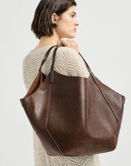 Reversible Duo Shopper In Lizard-effect Calfskin