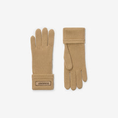 Logo Patch Wool Blend Gloves