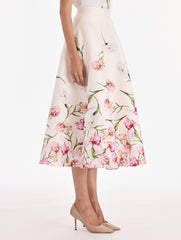 Painted Iris Degrade Poplin A Line Skirt
