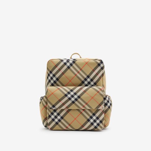 Check Nylon Backpack
