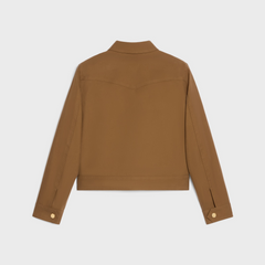 Western Blouson Jacket In Cotton Twill