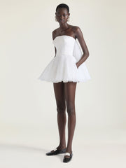 Bustier Cape Back Dress In Lace