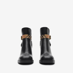 Leather Huntley Heel Boots