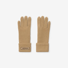 Logo Patch Wool Blend Gloves