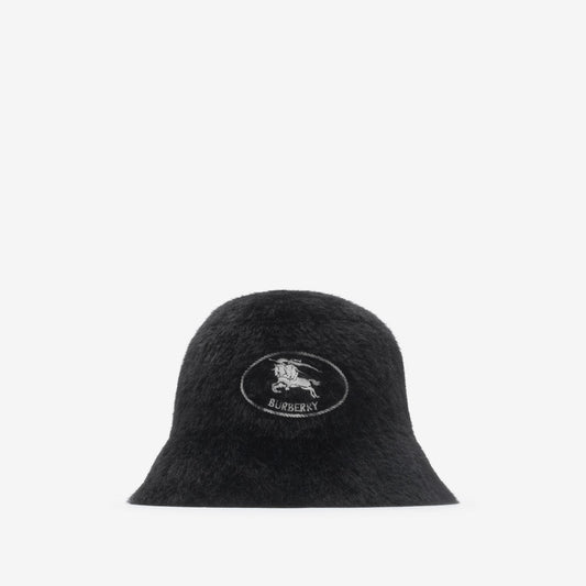 Knight Stamp Faux Fur Bucket Hat