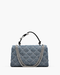 The Quilted Denim Dual Convertible Shoulder Bag