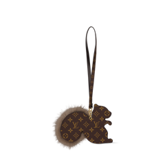 Squirrel LV Furry Friend Bag Charm