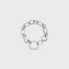 Celine Charms Modern Thin Gourmette In Brass With Gold Finish