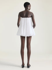 Bustier Cape Back Dress In Lace