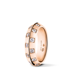 Le Damier de Louis Vuitton Medium Ring, Rose Gold and Diamonds