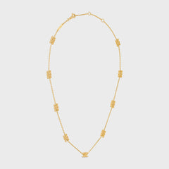 Triomphe Mini Triomphe Necklace In Brass With Gold Finish