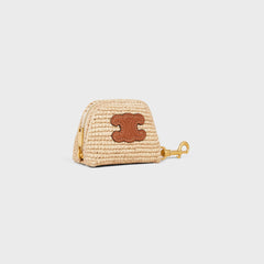Micro Triomphe Charm In Raffia