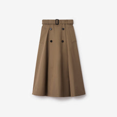 Gabardine Trench Midi Skirt