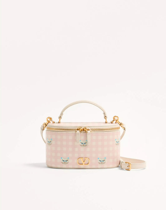 Vlogo Signature Mini Vanity Bag in Le Chat De La Maison Grainy Calfskin