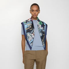 Etched Knight Silk Scarf