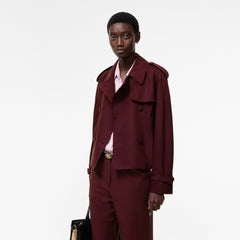Cropped Wool Mayfair Trench Jacket