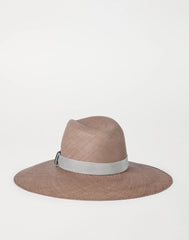 Straw Fedora With Precious Leather Band