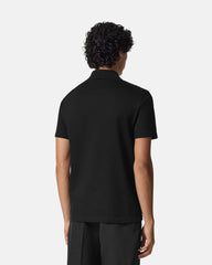 Embroidered Cotton-Piqué Half-Zip Polo