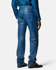 Distressed Leather Trousers