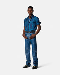 Distressed Leather Trousers