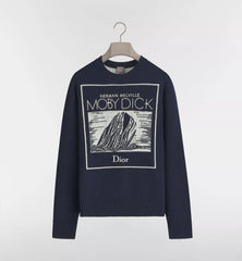 Sweater with Book Cover Embroidery and Intarsia, Regular Fit