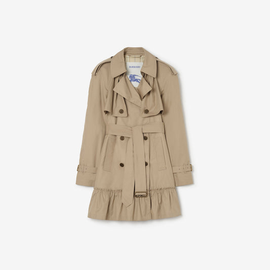 Short Gabardine Tillydrine Trench Coat