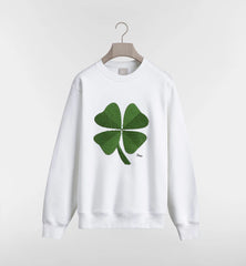 Sweatshirt with Dior Clover Embroidery, Relaxed Fit