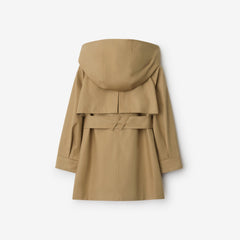 Cotton Hooded Trench Coat