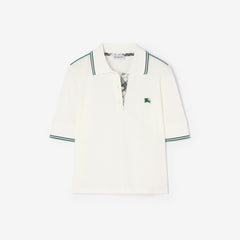 Cropped Cotton Tennis Polo Shirt