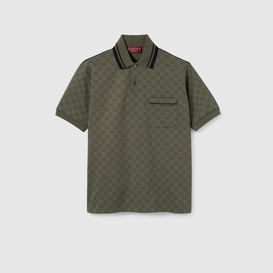 GG Nylon And Cotton Polo Shirt